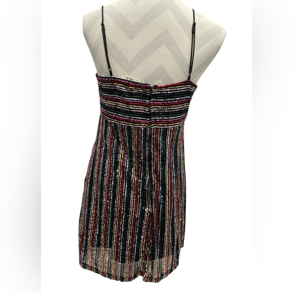 Al’tard Multicolor Striped Sequin Dress Size Large - Picture 3 of 3
